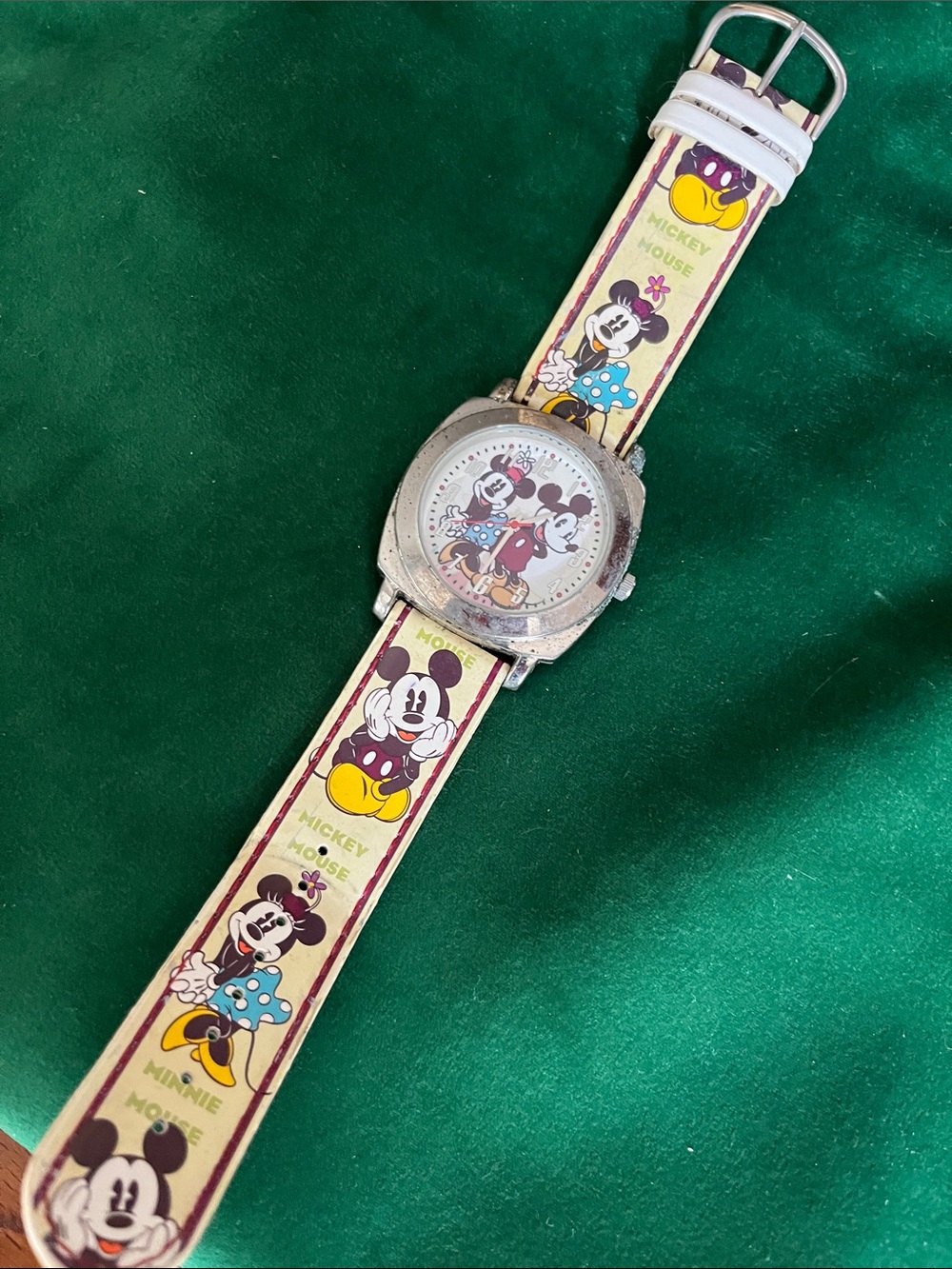 Disney Mickey & Minnie Vintage Watch - Yellow and Purple Character Strap